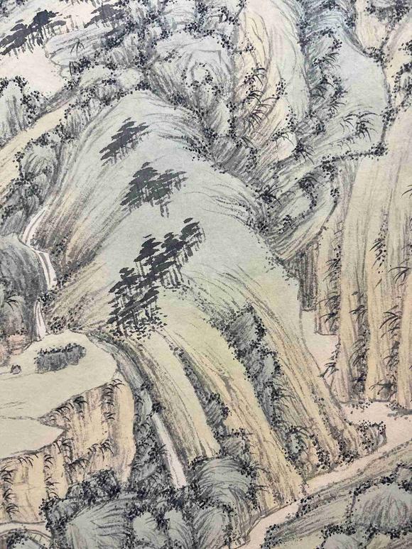 日本松町古美張大千 臨文徵明千巖竟秀圖