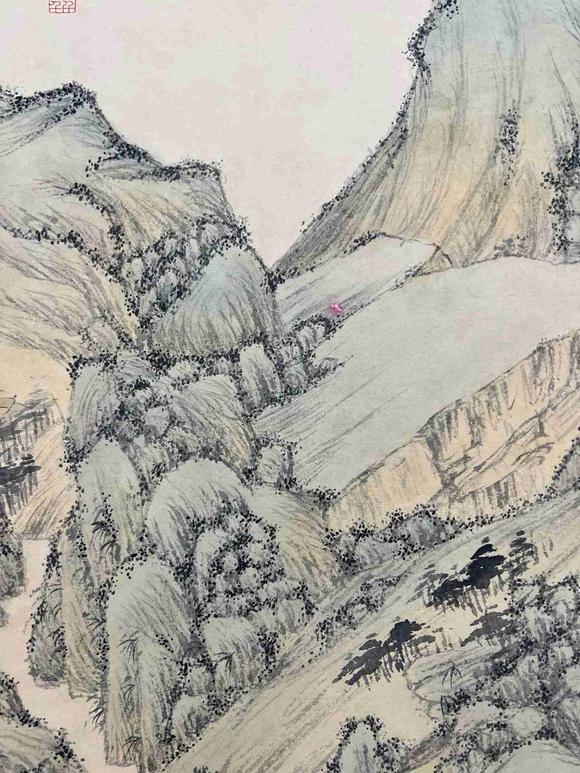 日本松町古美張大千 臨文徵明千巖竟秀圖