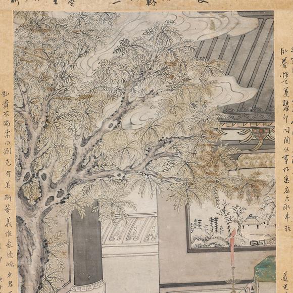 藝是拍賣仇珠 庭園清話圖