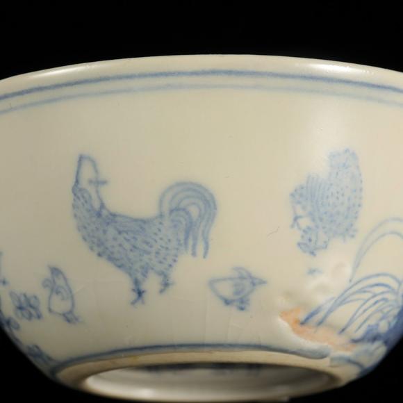 藝是拍賣明成化·青花雞缸杯殘件