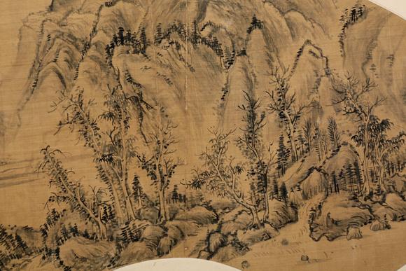東京銀座（古美術(shù)宋磁）皇六子  山水扇面