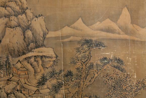 東京銀座（古美術宋磁）藍瑛  關山積雪