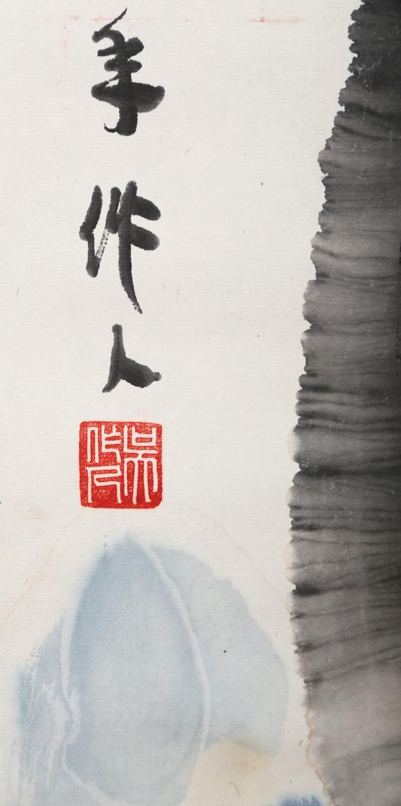東京銀座（古美術(shù)宋磁）吳作人  小林斗盦上款  雄鷹圖