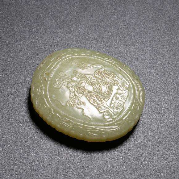 （和正堂株式會(huì)社）吉祥美術(shù)明 子岡黃玉麒麟送子牌