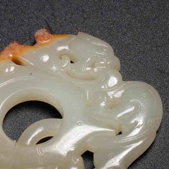 （和正堂株式會社）吉祥美術(shù)明 白玉螭龍玉佩