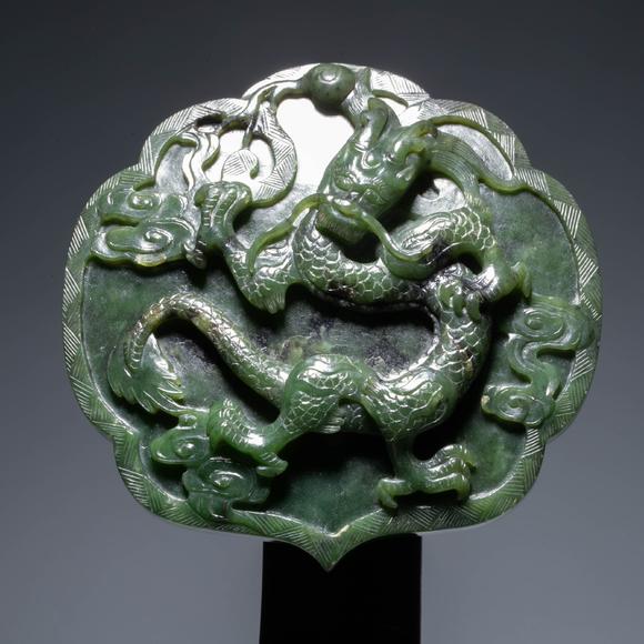 （和正堂株式會(huì)社）吉祥美術(shù)清乾隆 碧玉雕龍紋大如意