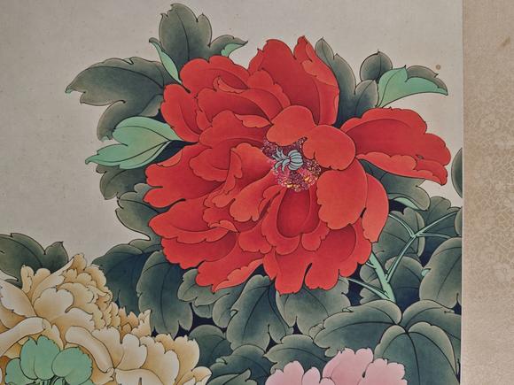 東京新日本俞致貞（上款人東方人同志）（1915-1995）　和平鴿　紙本立軸