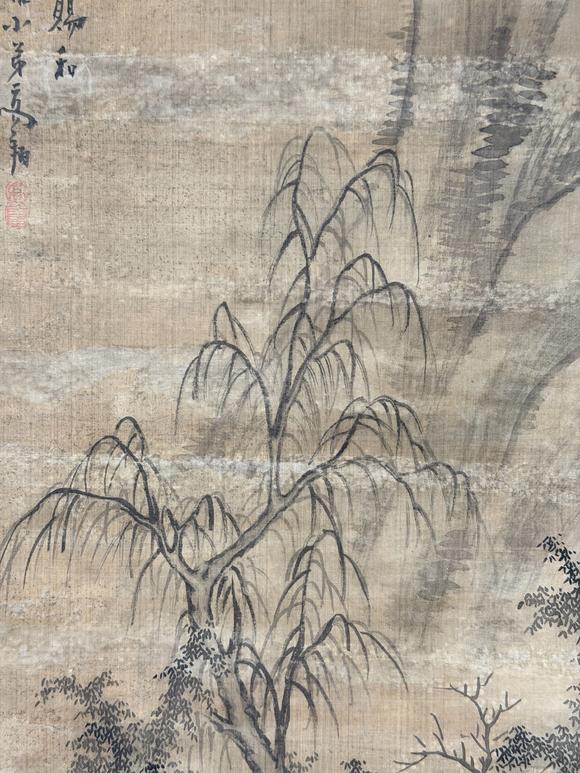 東京新日本高翔（1688-1753）　山水　絹本立軸