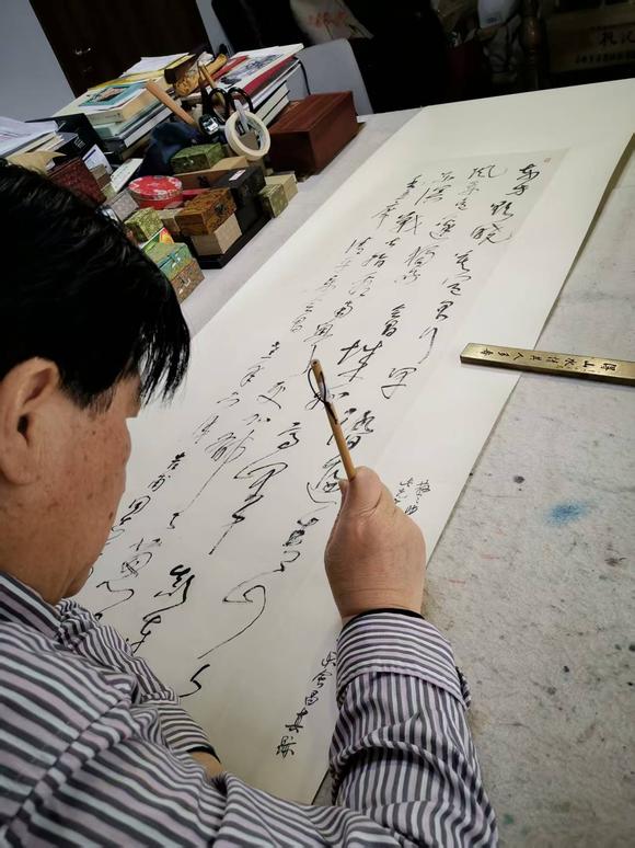 東京新日本林散之（附蕭平題跋及視頻）（1898-1989）　行書“清平樂”　紙本立軸