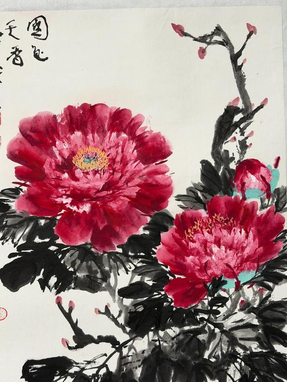 東京新日本金默如（1938-2019）　國色天香　紙本鏡心