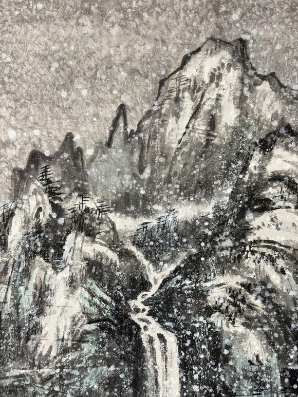 東京新日本陳大章（1930-2015）　瑞雪　紙本鏡心