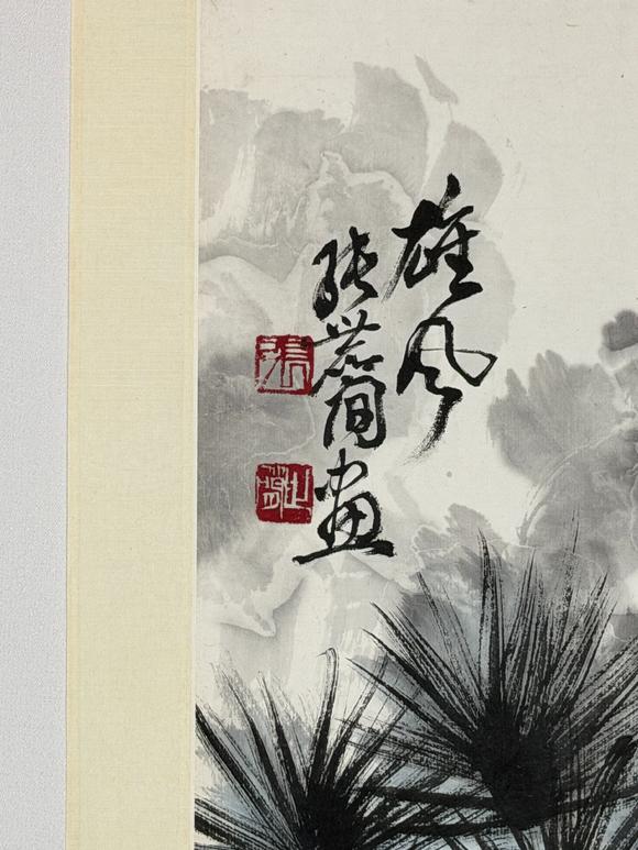 東京新日本張世簡（1926-2009）　松鷹圖　紙本立軸