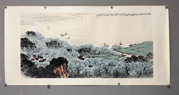 東京新日本宋文治（1919-1999）　春風(fēng)　紙本鏡片