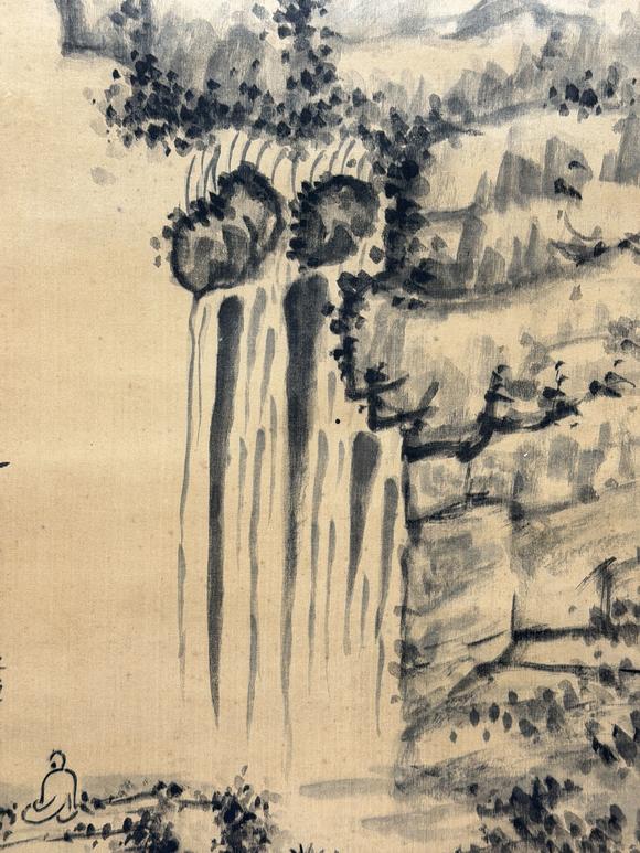 東京新日本吳昌碩（1844-1927）　山水　綾本立軸