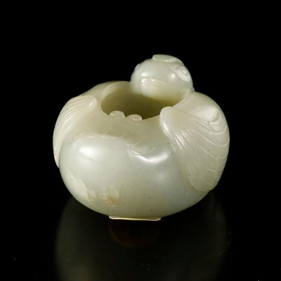 藝是拍賣(mài)清·玉雕鴛鴦水盂
