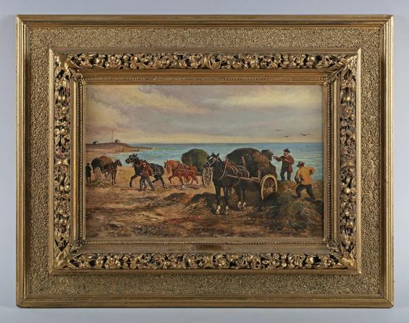 TooveysJ. Ferry (19th century) - Gathering the vraic, Jersey, oil on canvas