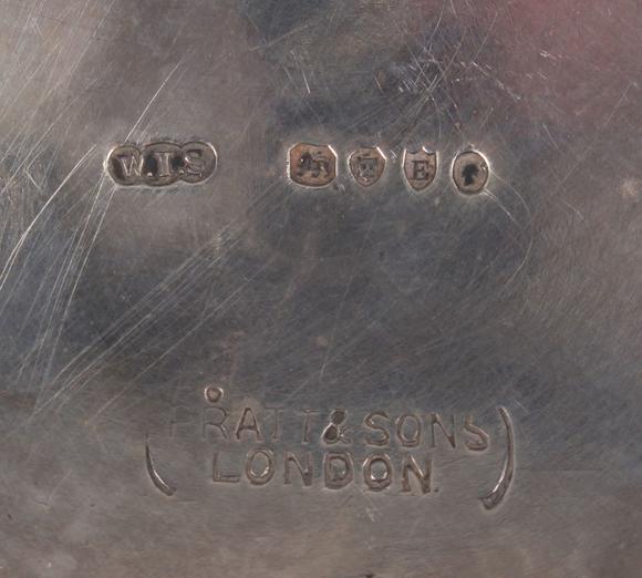TooveysA Victorian silver communion wafer box or pyx, the cover engraved wi