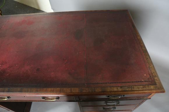 TooveysA good late George III mahogany twin-pedestal desk, in the manner of