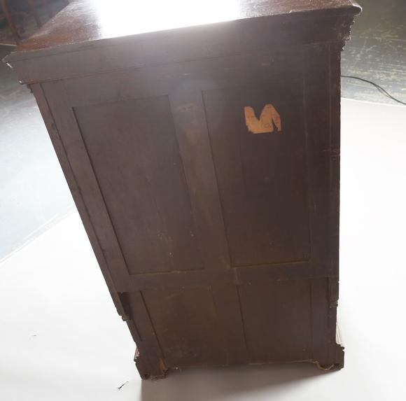 TooveysA late Victorian Aesthetic Movement stained oak chest of six drawers
