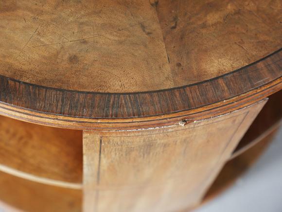 TooveysAn Art Deco walnut revolving book table by Heal & Son Ltd, the quart