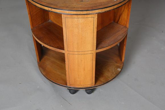 TooveysAn Art Deco walnut revolving book table by Heal & Son Ltd, the quart