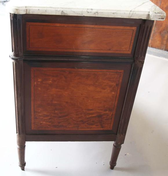 TooveysA late 18th century French Louis XVI period satinwood three-drawer c