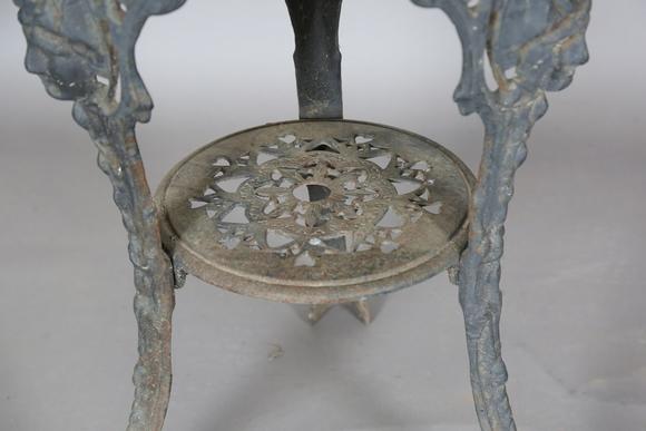 TooveysA Victorian cast iron pub table base with a later alloy top, height
