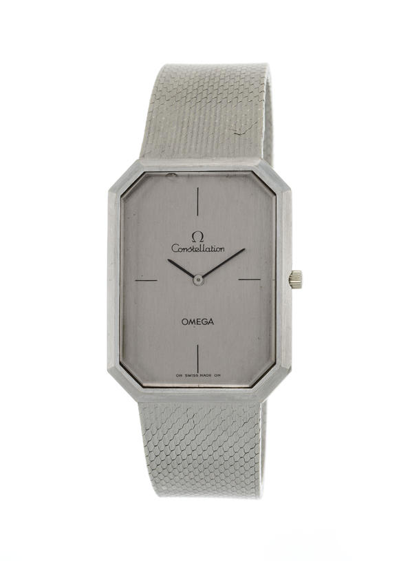 Piguet - H?tel des VentesOmega, Constellation, réf. 8290, montre-bracelet en or gris 750