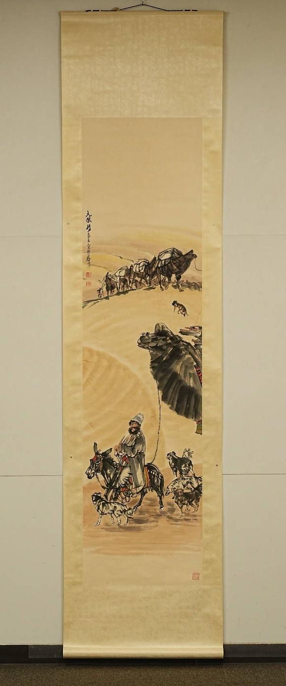 京都祇園會(huì)拍賣黃胄 大漠行 紙本掛軸