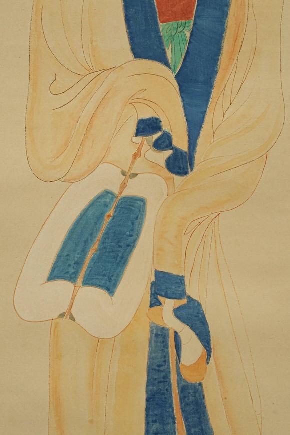 京都祇園會拍賣張大千 仕女圖 紙本掛軸