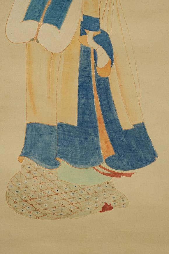 京都祇園會拍賣張大千 仕女圖 紙本掛軸