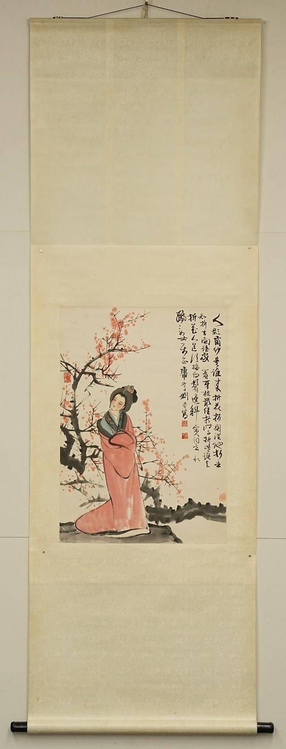 京都祇園會拍賣劉旦宅 人物圖 紙本掛軸