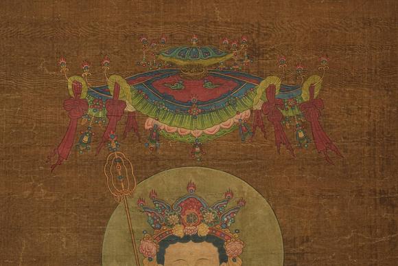 京都祇園會拍賣寶寧寺地藏王 水陸畫 絹本掛軸