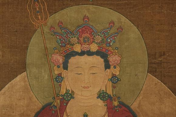 京都祇園會拍賣寶寧寺地藏王 水陸畫 絹本掛軸