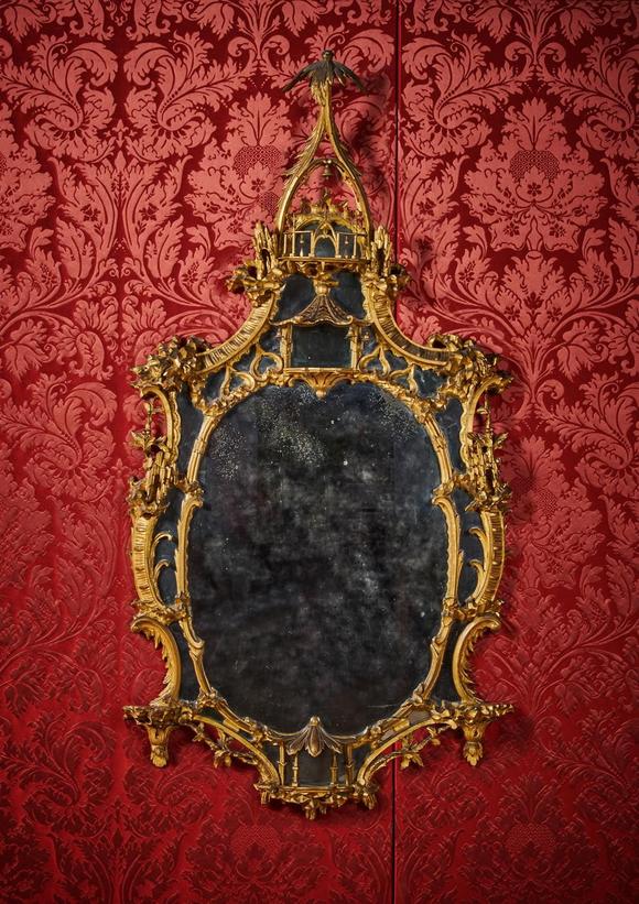 DreweattsA LARGE PAIR OF CARVED GILTWOOD MIRRORS, IN GEORGE II STYLE, LATE 19TH OR EARLY 20TH CENTURY