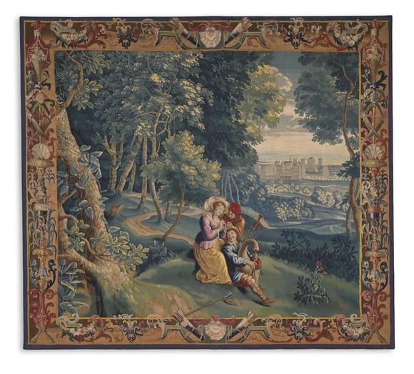 DreweattsA FRENCH REGENCE PASTORAL TAPESTRY, BY GUILLAUME WERNIERS, LILLE, CIRCA 1720