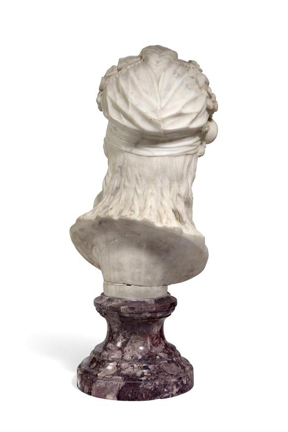 DreweattsATTRIBUTED TO IGNAZIO AND FILIPPO COLLINO, A WHITE MARBLE PORTRAIT HEAD OF A YOUNG NOBELWOMAN