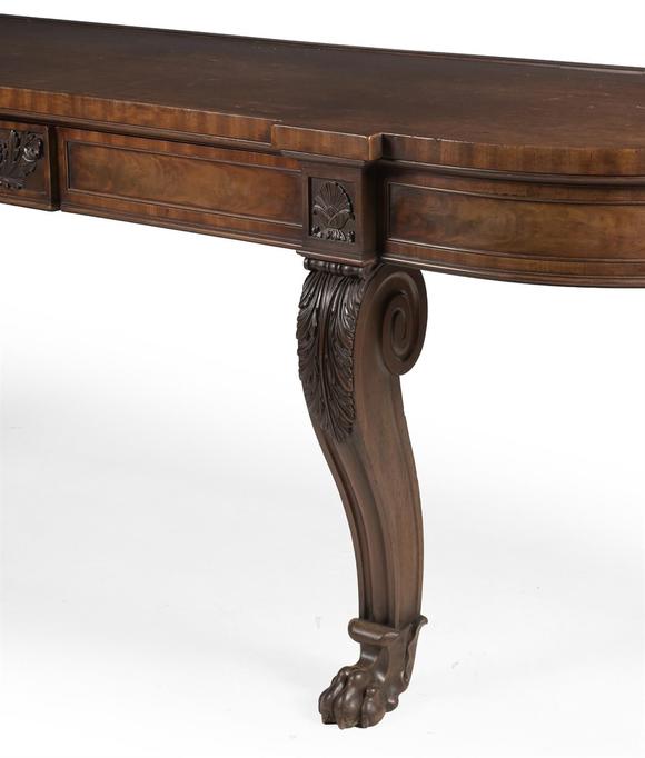 DreweattsA FINE REGENCY CARVED MAHOGANY CONSOLE OR SERVING TABLE, ATTRIBUTED TO GILLOWS, CIRCA 1815