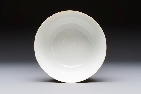 Rob Michiels AuctionsA pair of Chinese famille rose yellow-ground 'Dragon and Phoenix' covered warming bowls and a bowl, Tongzhi marks, 19th C.
