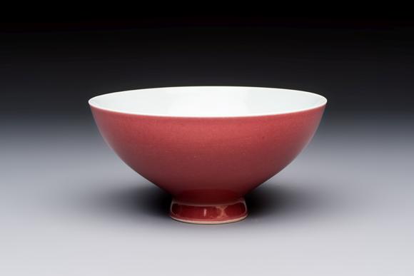 Rob Michiels AuctionsA Chinese copper-red-glazed 'Lianzi' bowl, Qianlong mark and of the period