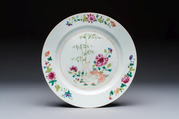 Rob Michiels AuctionsSix Chinese famille rose 'Flower Garden' plates, Qianlong