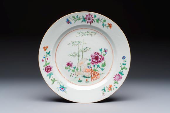 Rob Michiels AuctionsSix Chinese famille rose 'Flower Garden' plates, Qianlong