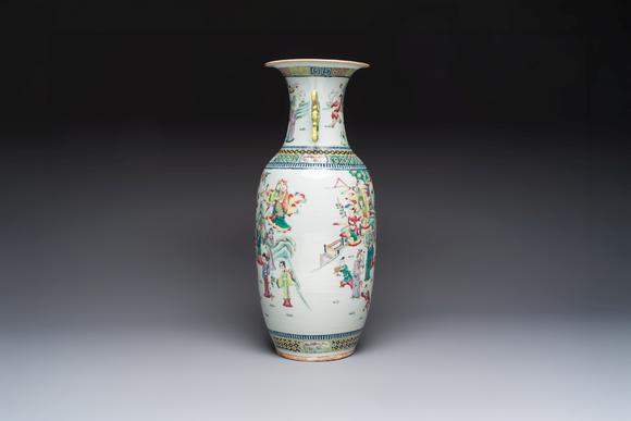Rob Michiels AuctionsA Chinese famille rose vase with narrative design, 19th C.
