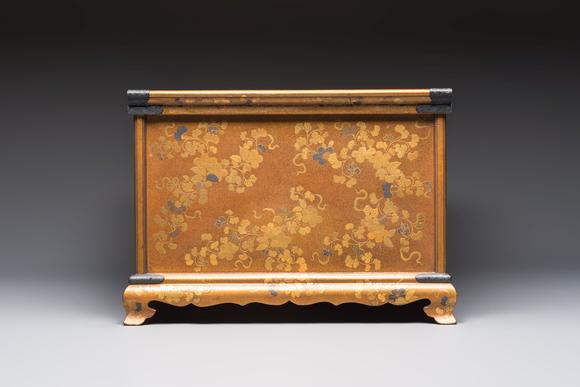 Rob Michiels AuctionsA very fine Japanese hiramaki-e on nashiji lacquer suzuribako, Edo, 18th C.
