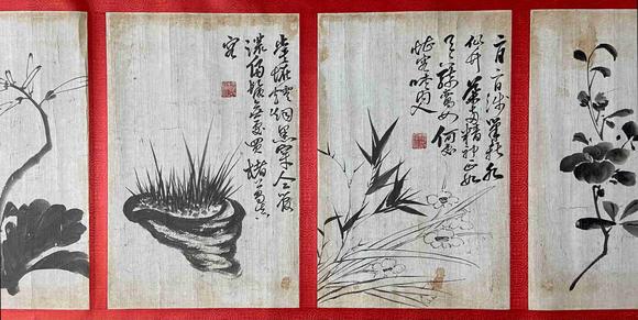 日本松町古美徐渭 花卉圖卷