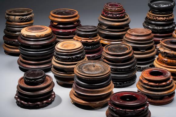 Rob Michiels AuctionsA collection of 75 Chinese wooden stands, 19/20th C.