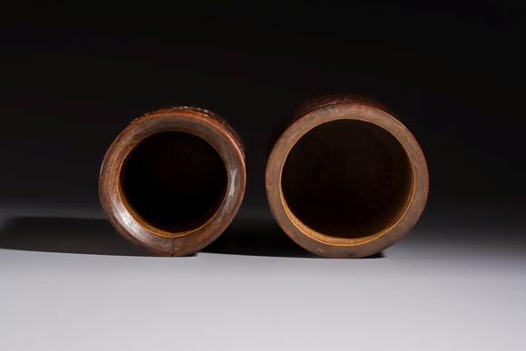Rob Michiels AuctionsA group of 11 Chinese carved bamboo and wooden works, 19/20th C.