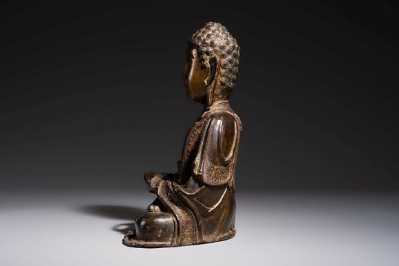 Rob Michiels AuctionsA Chinese bronze seated Buddha, Ming