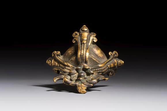 Rob Michiels AuctionsA Chinese gilt-copper stupa, Qing