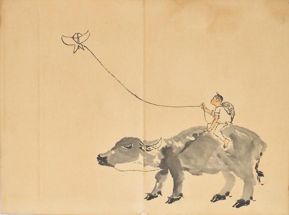 東京中央李可染（1907-1989） 款 牡牛冊(cè)頁(yè)